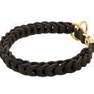 Logical Leather Heavy Duty D Ring Adjustable Medium And Large Puppy And Pet Dog Collars