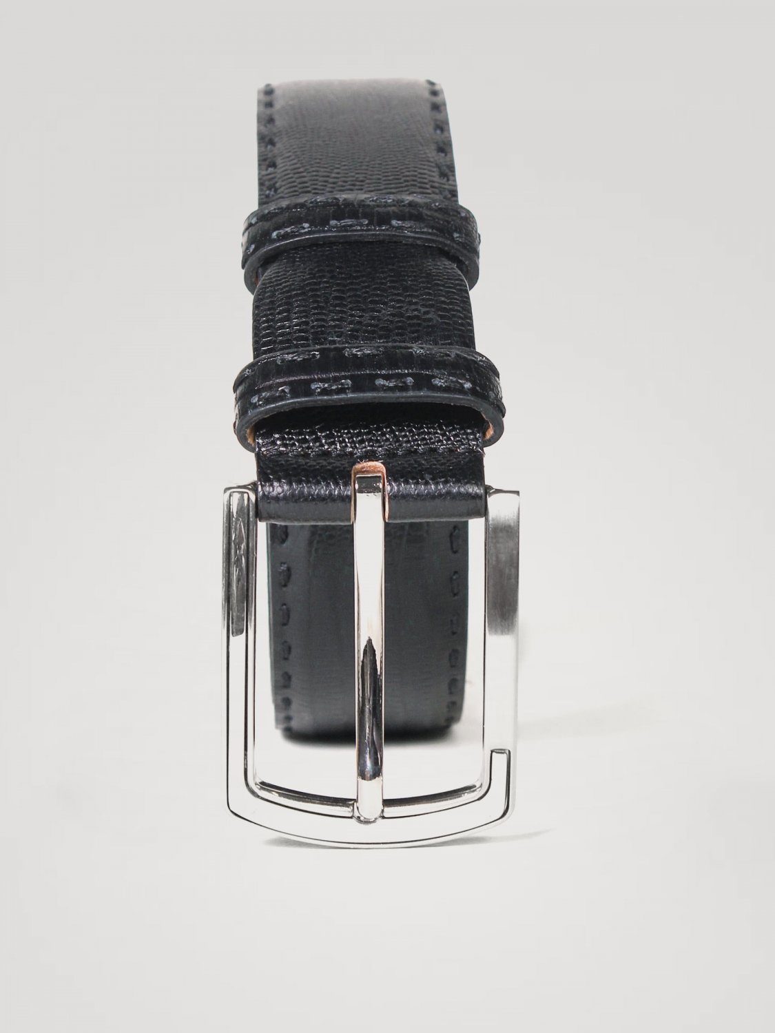 Black Lizard Pattern Leather Dress  Men Belt Casual Pin Buckle Waist Strap Belts Waistband