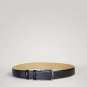 Black Emboss Men Leather Dress Belt Chrome Pin Buckle Waist Strap Belts