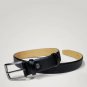 Black Emboss Men Leather Dress Belt Chrome Pin Buckle Waist Strap Belts