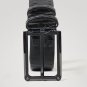 Black Formal Men Leather Dress Belt Sliver Finish Pin Buckle Waist Strap Belts
