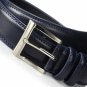 New Fashion Navy Blue Dress Men Belt Shiny Silver Pin Buckle Waist Strap Belts