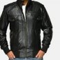 L Men Real Cowhide Black Racer Jacket, Bikers Motorcycle Leather Jacket Quilted Viscos Lining Jacket