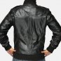 L Men Real Cowhide Black Racer Jacket, Bikers Motorcycle Leather Jacket Quilted Viscos Lining Jacket