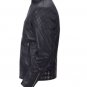 L Men Real Cowhide Black Racer Jacket, Bikers Motorcycle Leather Jacket Quilted Viscos Lining Jacket