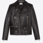 L Genuine Leather Motorcycle Racer Armoured jacket Real Biker Vintage Cowhide Black Leather Jacket