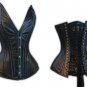 L Women Sexy Overbust Steel Boned Retro Goth Steampunk Lingerie Dress Club Party Leather Corset