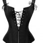 Women Sexy Overbust Steel Boned Retro Goth Steampunk Lingerie Club Party Leather Corset