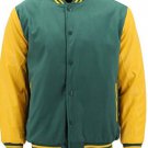 S size Yellow And Green Letterman/Baseball/Club/High School/Custom Made Varsity Jacket