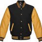4XL size golden And Black Letterman/Baseball/Club/High School/Custom Made Varsity Jacket