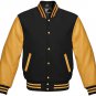 M size Golden And Black Letterman/Baseball/Club/High School/Custom Made Varsity Jacket