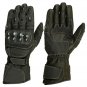 L Black Motorbike Racing Motorbiker Riding MOTO Armor Leather Gloves With EVA Foam  Protection