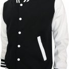 M size Black And White Letterman/Baseball/Club/High School/Custom Made Varsity Jacket
