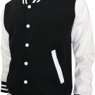 XL size Black And White Cotton Letterman/Baseball/Club/High School/Custom Made Varsity Jacket