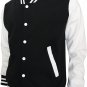 XXL size Black And White Cotton Letterman/Baseball/Club/High School/Custom Made Varsity Jacket