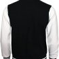 XXXL size Black And White Cotton Letterman/Baseball/Club/High School/Custom Made Varsity Jacket