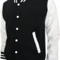 4XL size Black And White Cotton Letterman/Baseball/Club/High School/Custom Made Varsity Jacket