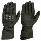 XL Black Men Motorbike Racing Motorbiker Riding MOTO Armor Leather Gloves