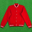 L size Red Wool  Letterman/Baseball/Club/High School/Custom Made Varsity Jacket