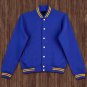 L size Blue Wool Letterman/Baseball/Club/High School/Custom Made Varsity Jacket