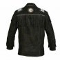Men Western Cowboy Suede Leather Jacket With Bone,Fringe, Beaded work