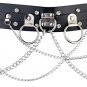 PU Leather Steampunk Gothic Ring Chain style Adjustable Waistband Strap Women Belt