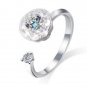 Rotating ring with micro-inlaid zircon for running at high speed