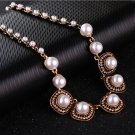 Big Necklace Wild Jewelry Wholesale Clothing High-grade Pearl Flower Diamond