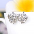 Fashion big earrings Multi-layer diamond-studded earrings No hole ear clips Simple
