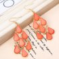 Retro style powder gemstones like peacock danced earrings earrings jewelry