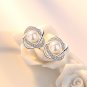 Pearl earrings female temperament earrings silver-plated earrings female ear clip