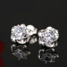 Ear jewelry  plum temperament earrings female plum earrings white gold