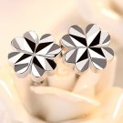Seiko car flower silver-plated ear art fashion four lucky leaf ear studs female earrings