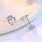 silver earrings Female temperament six-pointed star ear ornaments Simple