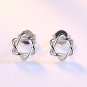 silver earrings Female temperament six-pointed star ear ornaments Simple