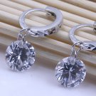 natural zircon loose diamond earrings temperament female new silver-plated ear jewelry earrings
