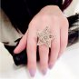Fashion five-pointed star-studded hollow open ring index finger ring new