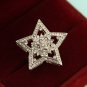 Fashion five-pointed star-studded hollow open ring index finger ring new