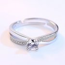 Fashion ring female open diamond cross ring personality jewelry silver ladies jewelry wholesale