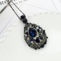 Oval crystal temperament pendant necklace hundred matching decoration long sweater chain