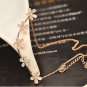 simple rose wild short clavicle chain point drill cat's eye series necklace