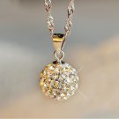 clothing necklace fresh and sweet jewelry crystal full diamond ball pendant