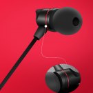 3D stereo fiber braided wire metal earphone wired in-ear mobile phone headset