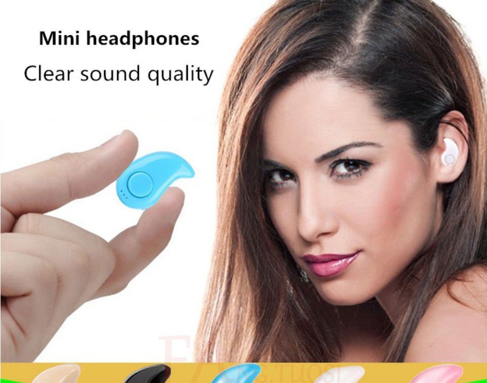 Mini Wireless Bluetooth Earphone ear Sports with Mic Earbuds Handsfree Headset E