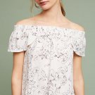 Anthropologie Michael Stars Floral Off-The-Shoulder Tee One Size Cream Motif $78