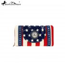 MW730-W010  Montana West Patriotic Collection Secretary Style Wallet