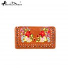 MW697-W010 Montana West Embroidered Collection Secretary Style Wallet