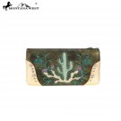 MW757-W021 Montana West Embroidered Collection Secretary Style Wallet
