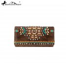 MW759-W018 Montana West Aztez Collection Secretary Style Wallet