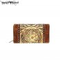 TR72-W010 Trinity Ranch Tooled Collection Secretary Style Wallet